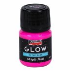 GLOW sötétben világító akrilfesték 30ml - Pink