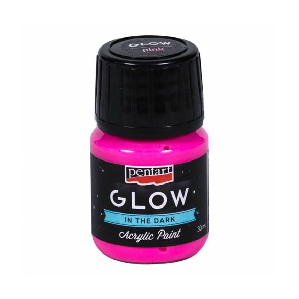 GLOW sötétben világító akrilfesték 30ml - Pink