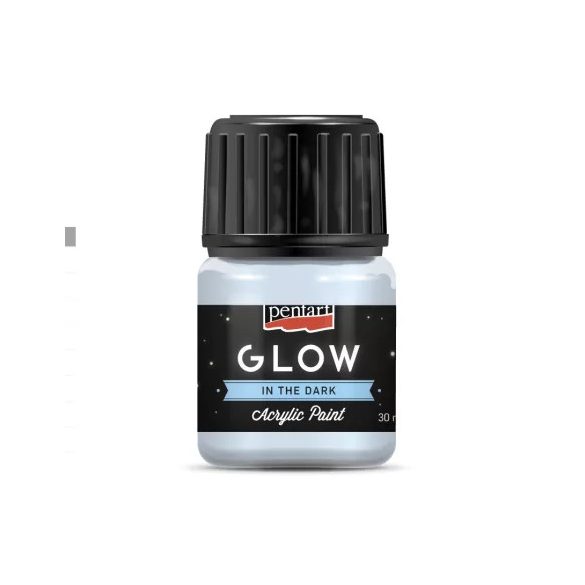 GLOW sötétben világító akrilfesték 30ml - Kékesfehér