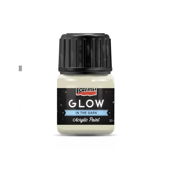 GLOW sötétben világító akrilfesték 30ml - Zöldesfehér