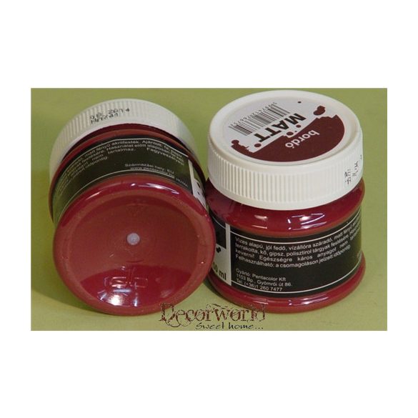 Matt akrilfesték 50 ml - Bordó