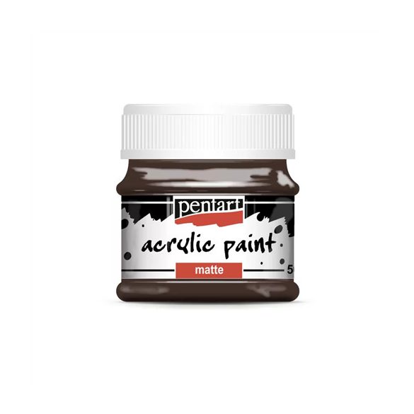 Matt akrilfesték 50ml - Sötétbarna