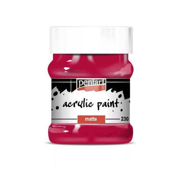 Matt akrilfesték 230ml - Kárminpiros