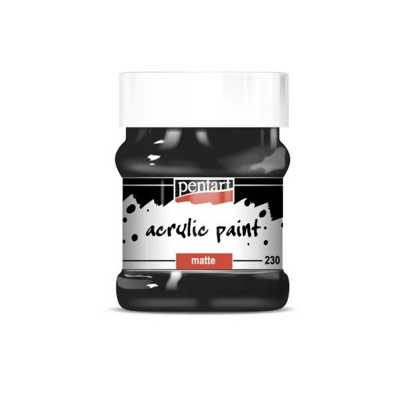 Matt akrilfesték 230ml - Fekete