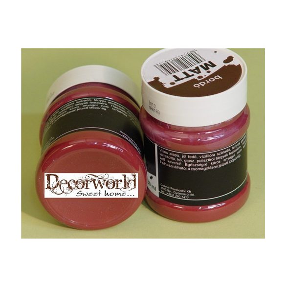 Matt akrilfesték 230 ml - Bordó