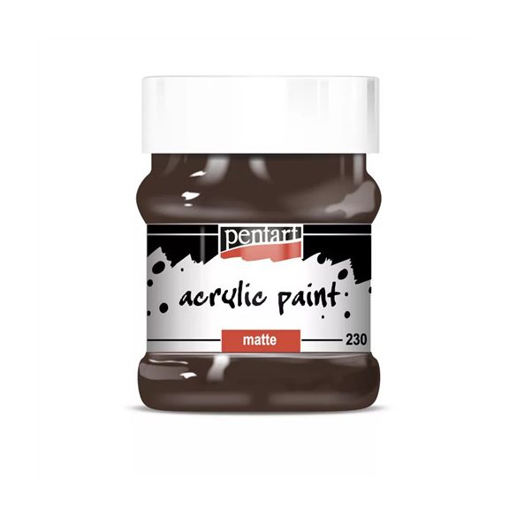 Matt akrilfesték 230ml - Sötétbarna