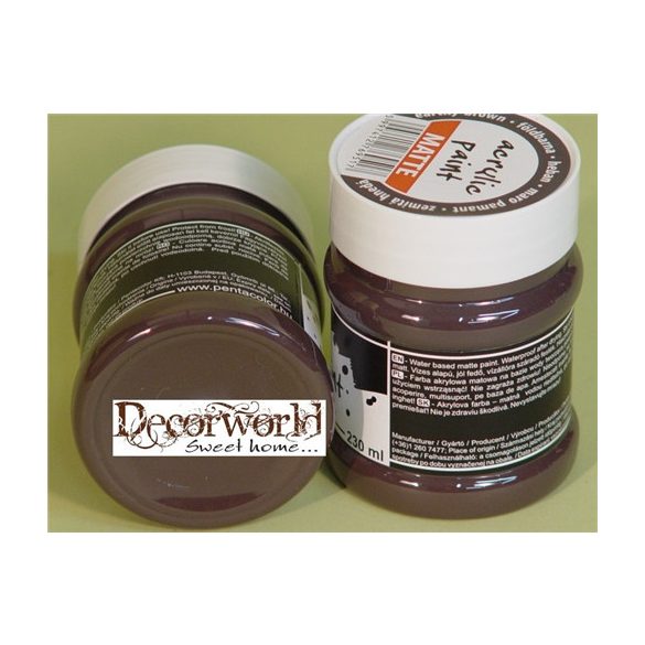 Matt akrilfesték 230 ml - Földbarna