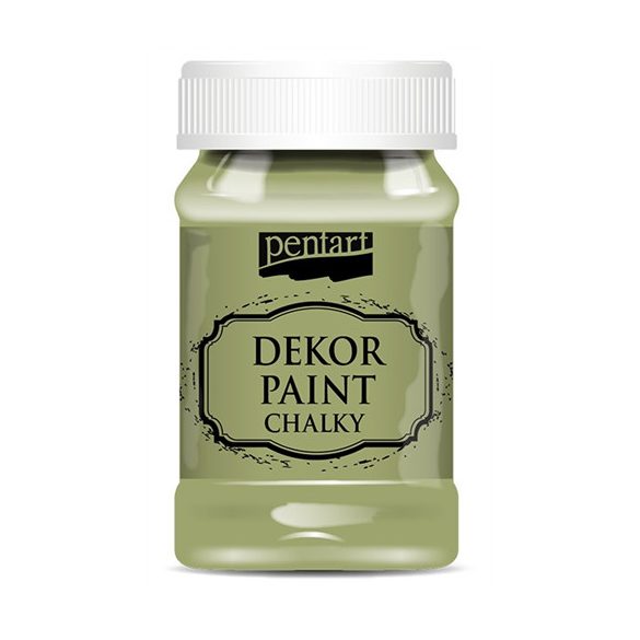Dekor krétafesték lágy 100ml - Olíva