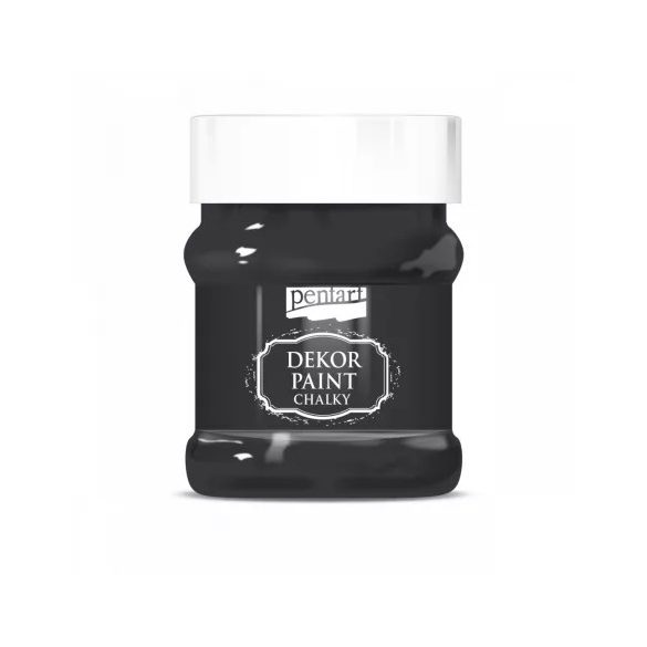 Dekor krétafesték lágy 230ml - Fekete