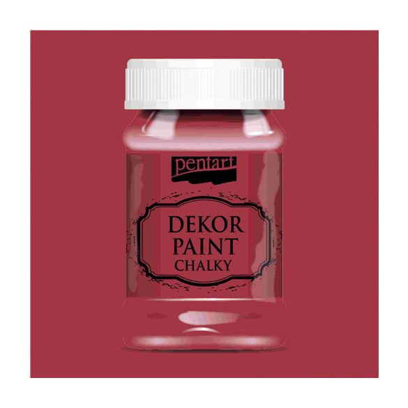 Dekor krétafesték lágy 100 ml - Kardinálpiros