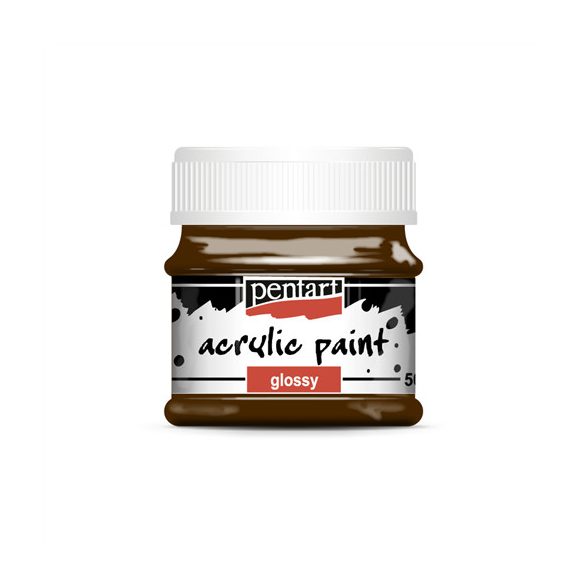 Fényes akrilfesték 50 ml - Sötétbarna