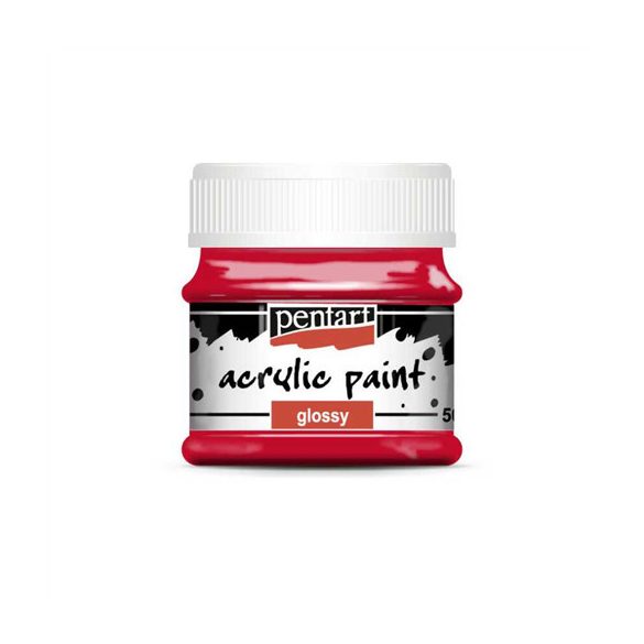 Fényes akrilfesték 50 ml - Rúzspiros