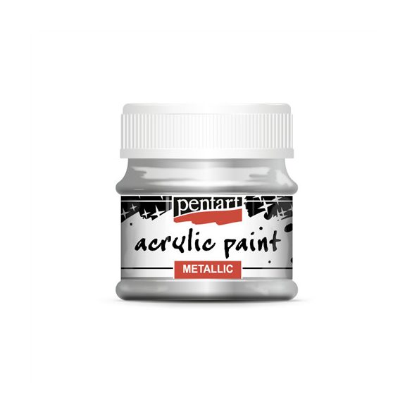 Metál akrilfesték 50 ml - Ezüst