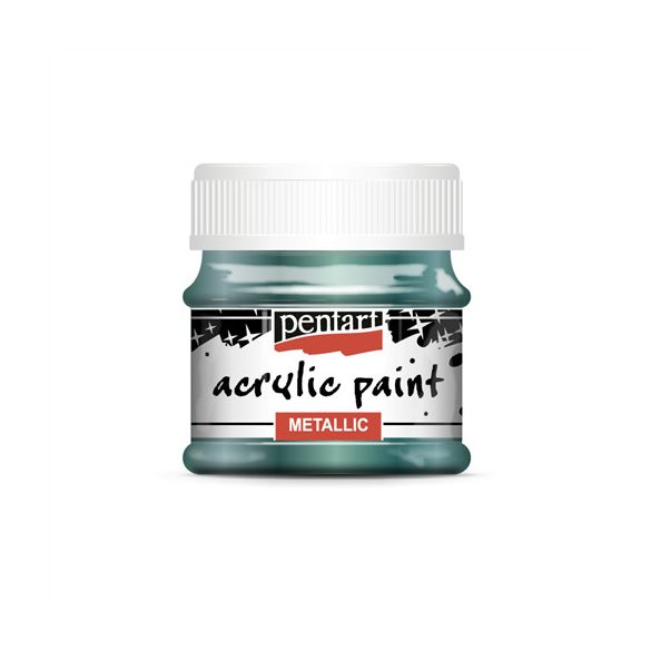 Metál akrilfesték 50ml - Zöldeskék