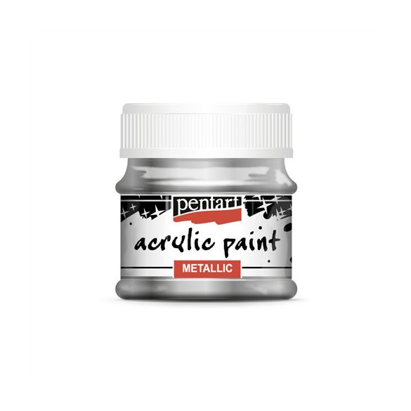 Metál akrilfesték 50 ml - Csillogó ezüst