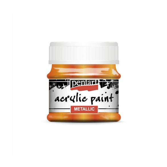 Metál akrilfesték 50 ml - Narancs