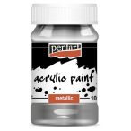 Metál akrilfesték 100 ml - Ezüst