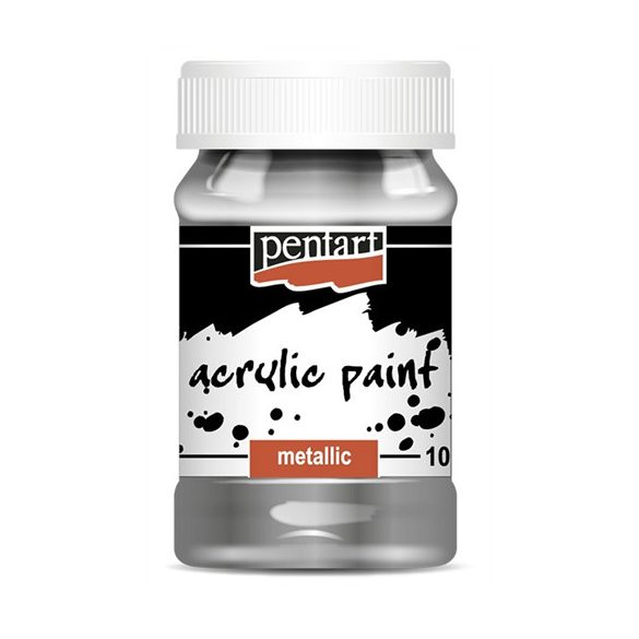 Metál akrilfesték 100 ml - Ezüst