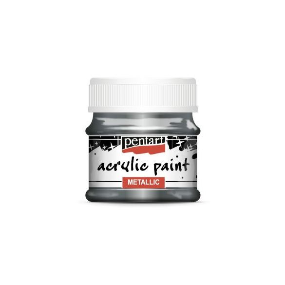 Metál akrilfesték 50ml - Rokokóezüst
