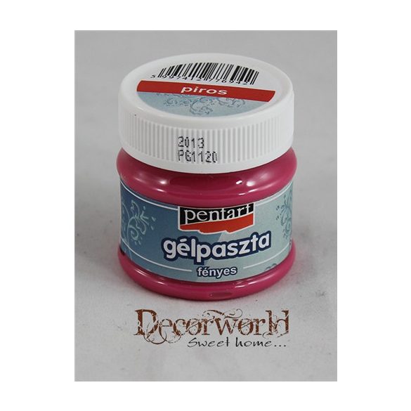 Gélpaszta fényes 50ml - Piros