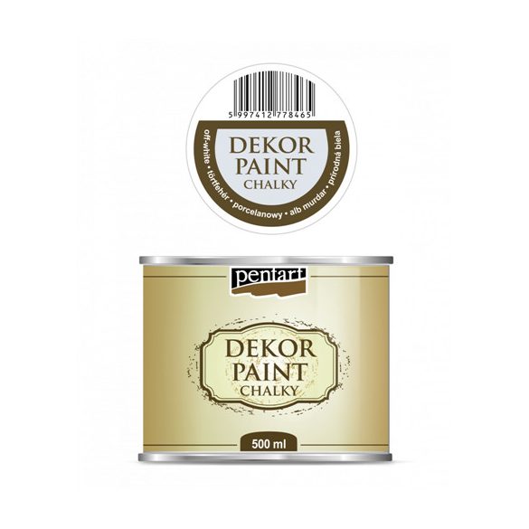 Dekor krétafesték lágy 500ml - Törtfehér