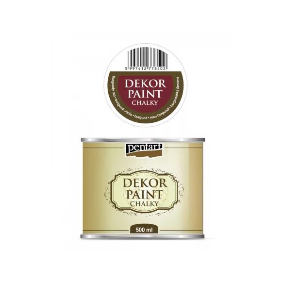 Dekor krétafesték lágy 500ml - Burgundi vörös