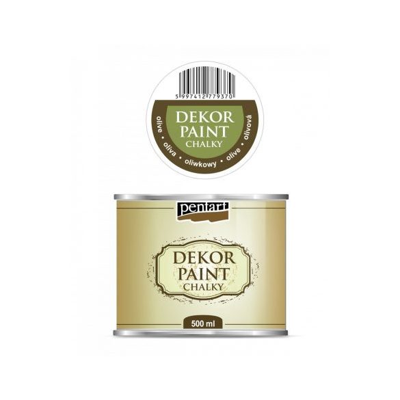 Dekor krétafesték lágy 500ml - Olíva