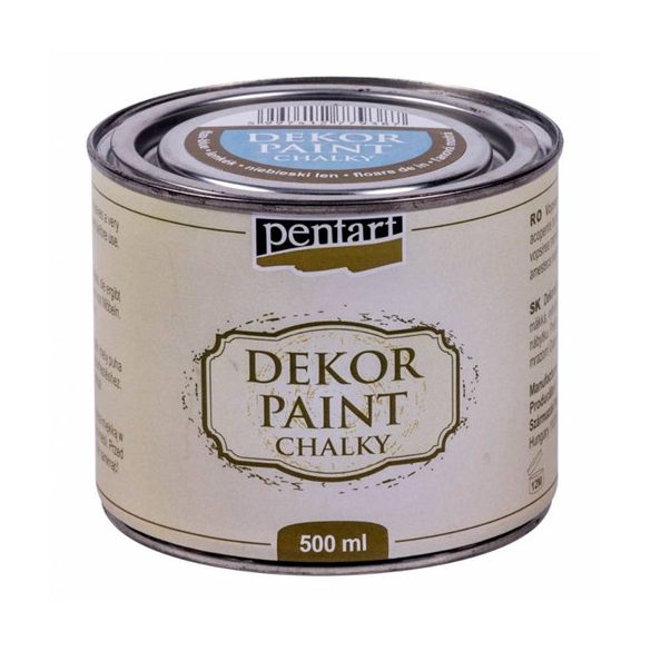 Dekor krétafesték lágy 500ml - Lenkék