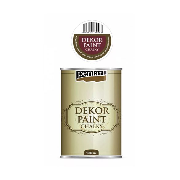 Dekor krétafesték lágy 1000ml - Burgundi vörös