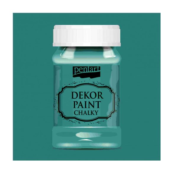 Dekor krétafesték lágy 100 ml - Borókazöld