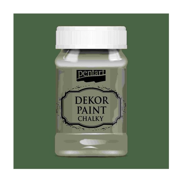 Dekor krétafesték lágy 100 ml - Kekizöld