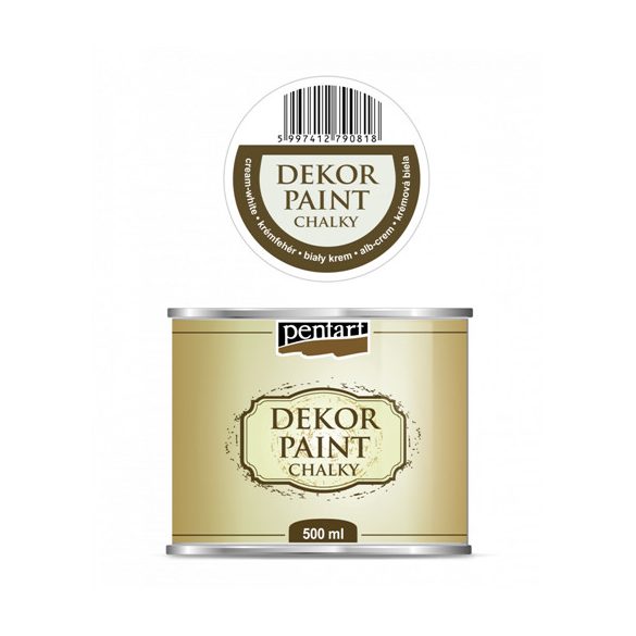 Dekor krétafesték lágy 500ml - Krémfehér