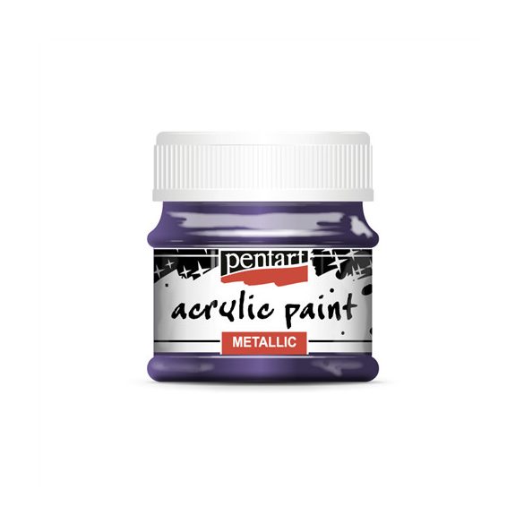 Metál akrilfesték 50ml - Ezüstlila