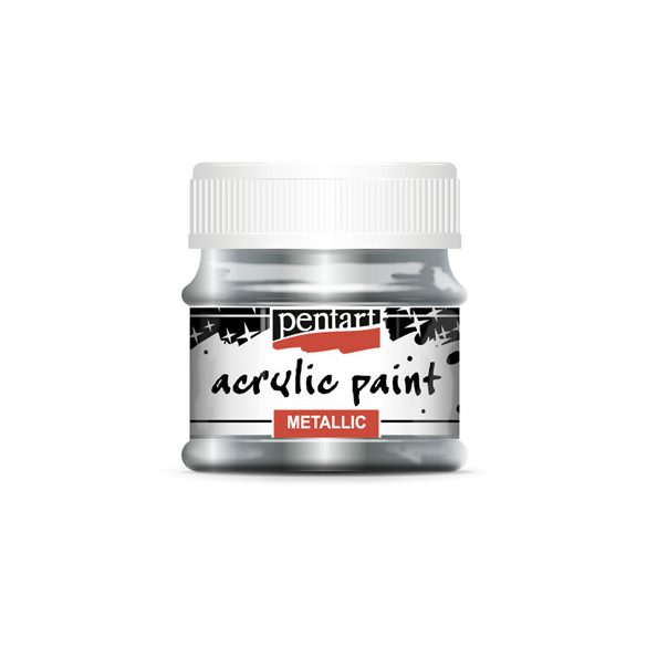 Metál akrilfesték 50ml - Ezüst fuvallat