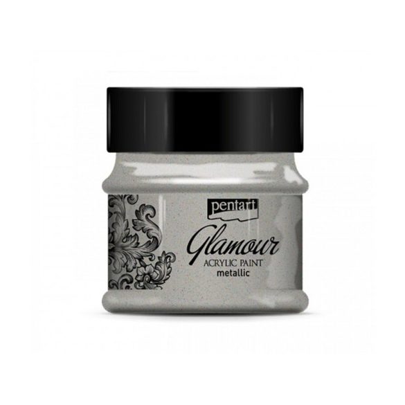 Glamour metál akrilfesték 50ml - Platinum