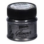 Glamour metál akrilfesték 50ml - Ezüstfekete