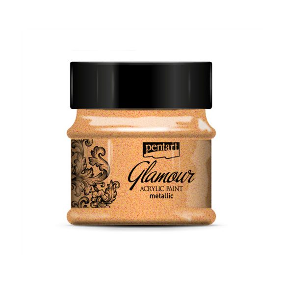 Glamour metál akrilfesték 50ml - Vörösarany