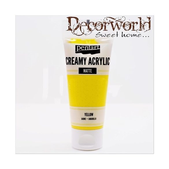 Krémes akrilfesték matt 60ml sárga