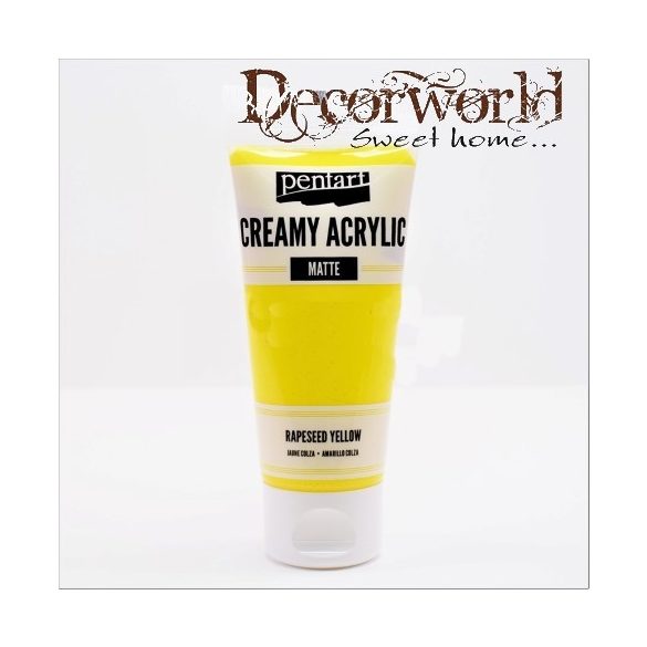 Krémes akrilfesték matt 60ml repcesárga