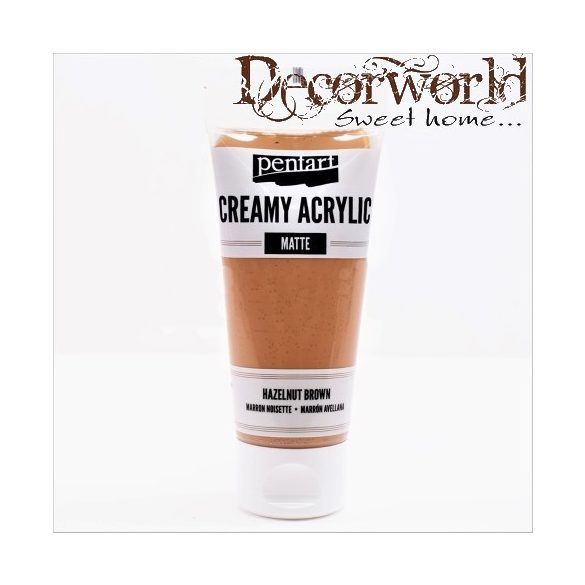 Krémes akrilfesték matt 60ml mogyoróbarna