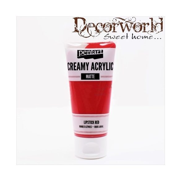 Krémes akrilfesték matt 60ml rúzspiros