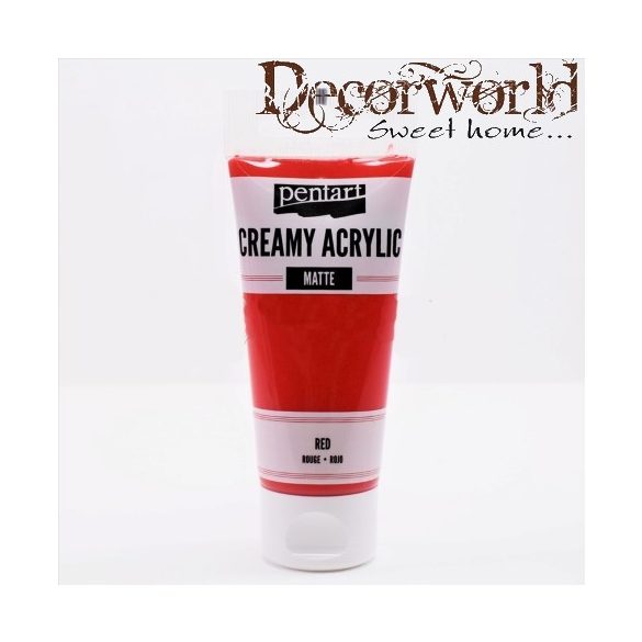 Krémes akrilfesték matt 60ml piros