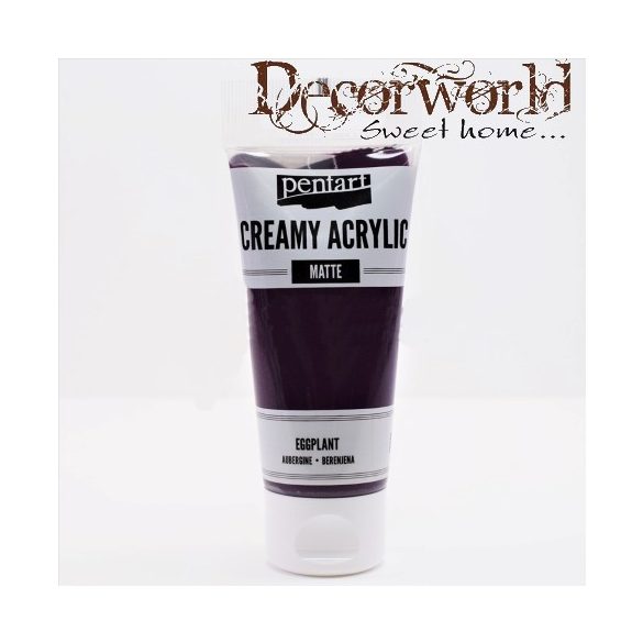 Krémes akrilfesték matt 60ml padlizsán