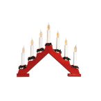 Gyertyapiramis, 7 db izzó - Piros fa