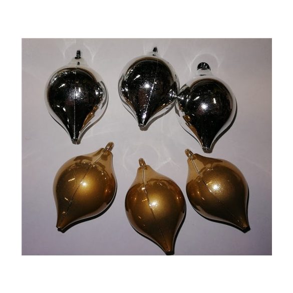 Csepp forma díszek S/12, 2 fajta színben