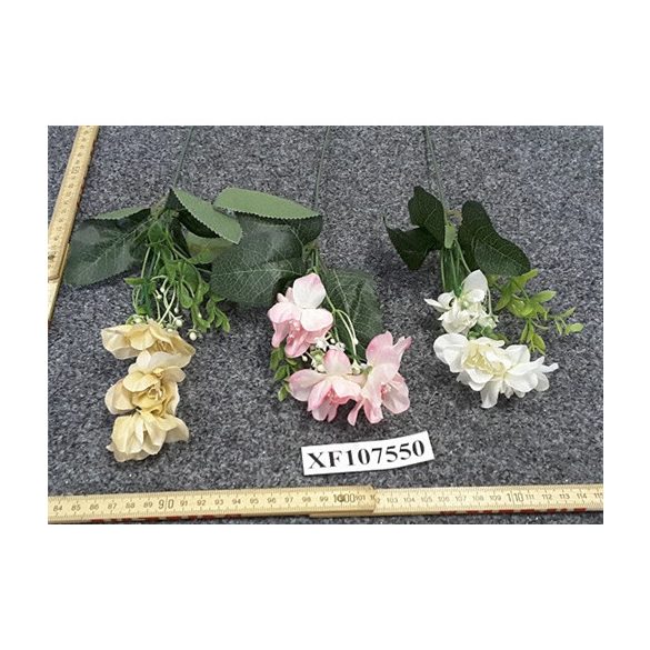 Delphinium pick levél+bogyó 37cm - 3 színben (6db/csom)