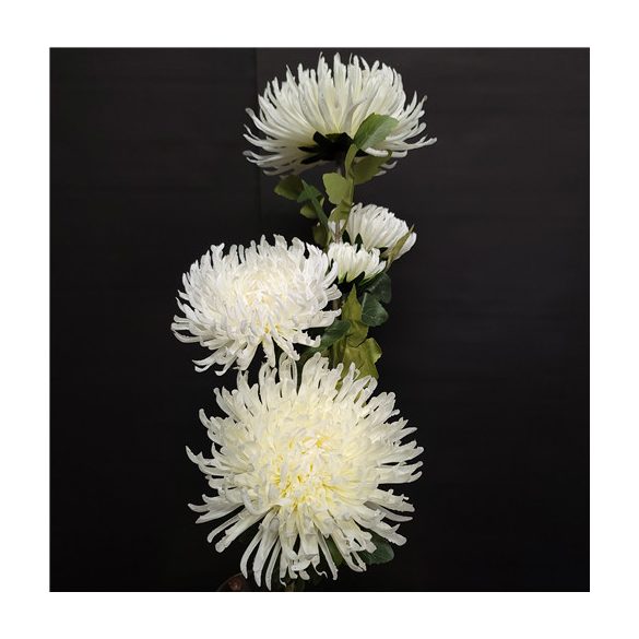 Fehér Krizantém 4ág 103cm - Fehér