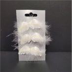 Angyalszárny toll s/3 db csipeszes - Krém 7cm