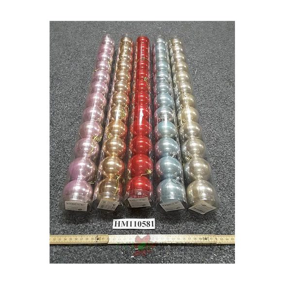 Műanyag gömb hengerben 6cm S/12db