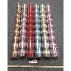 Műanyag gömb hengerben 8cm S/9db, 6 féle